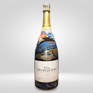 Champagne Magnum decorata a mano HENNEQUIERE [CXT25 Asta Benefica - pezzo unico]